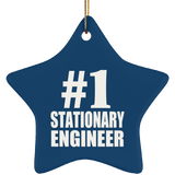 Number One #1 Stationary Engineer - Star Ornament