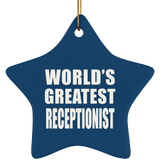 World's Greatest Receptionist - Star Ornament