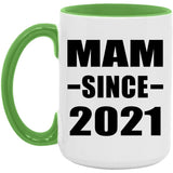 Mam Since 2021 - 15oz Accent Mug Green