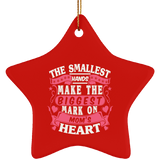 The Smallest Hands Make The Biggest Mark On Mom's Heart - Star Ornament
