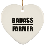 Badass Farmer - Heart Ornament