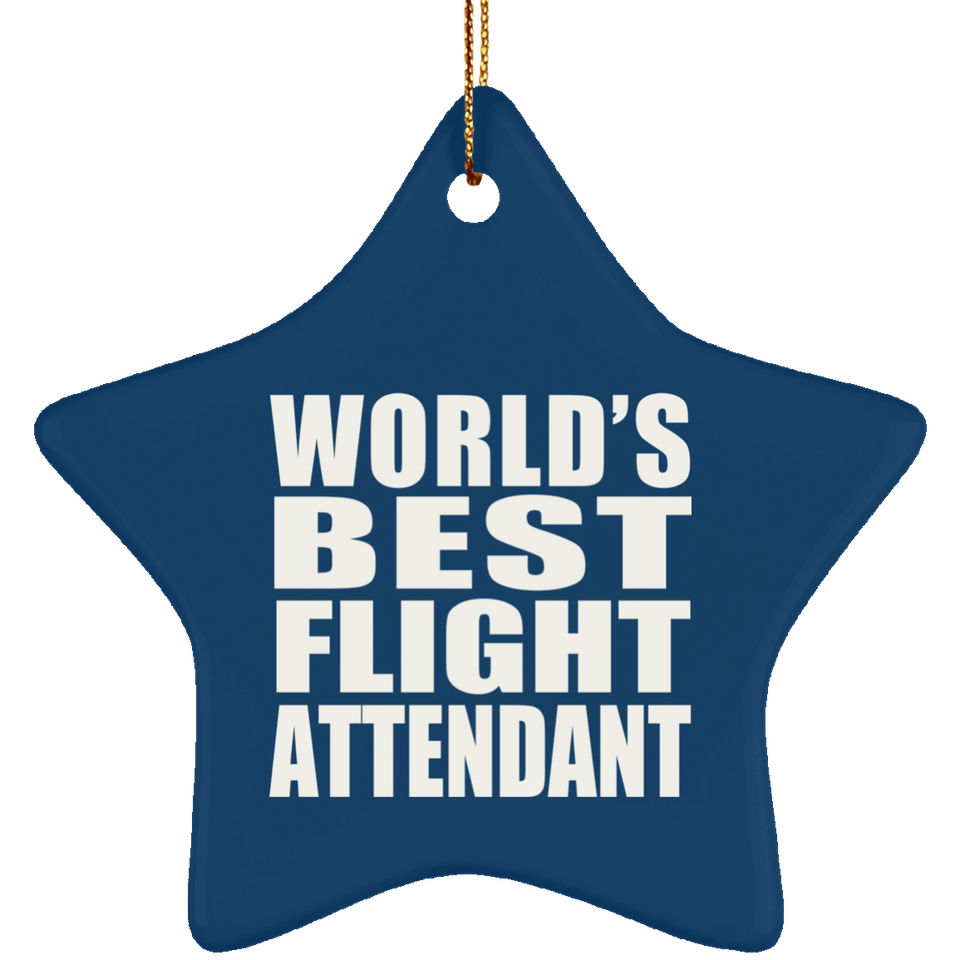 World's Best Flight Attendant - Star Ornament
