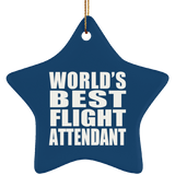 World's Best Flight Attendant - Star Ornament