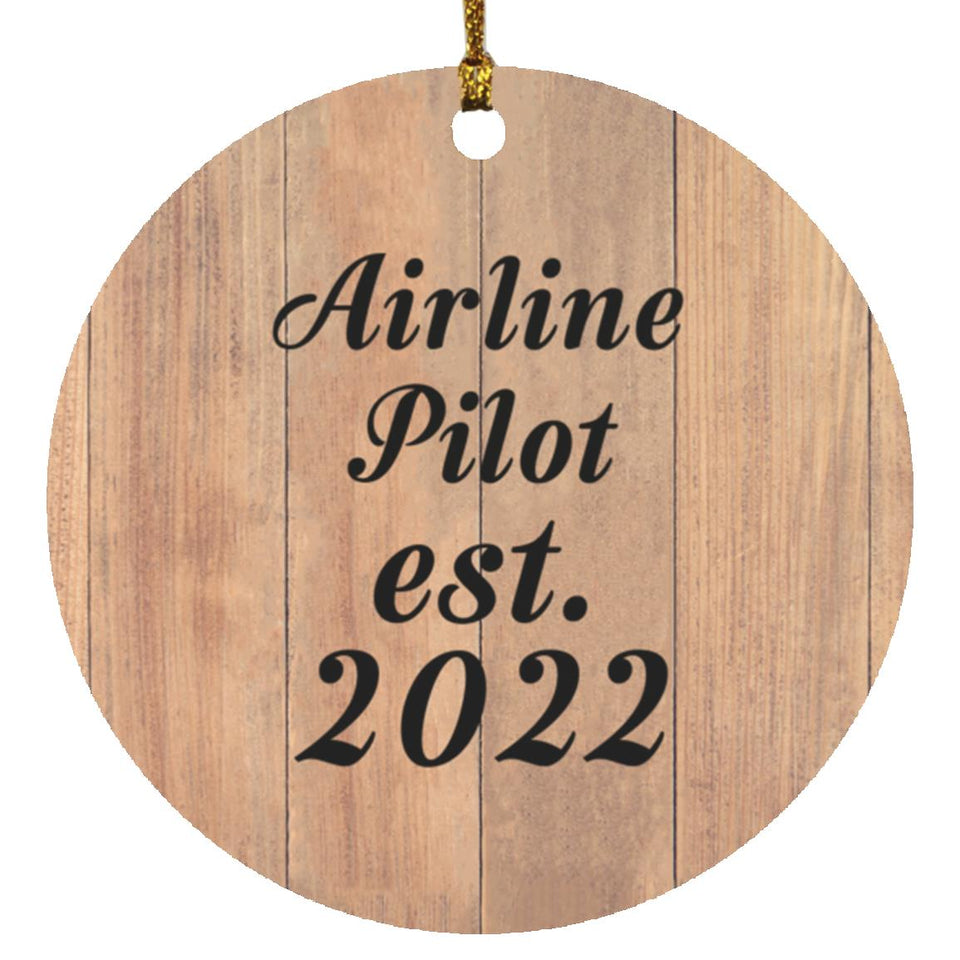 Airline Pilot Established Est. 2022 - Circle Ornament C