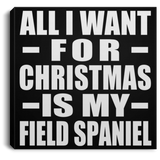 All I Want For Christmas Is My Field Spaniel - Canvas Square
