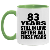 83rd Anniversary 83 Years Still In Love After These Years - 11oz Accent Mug Green
