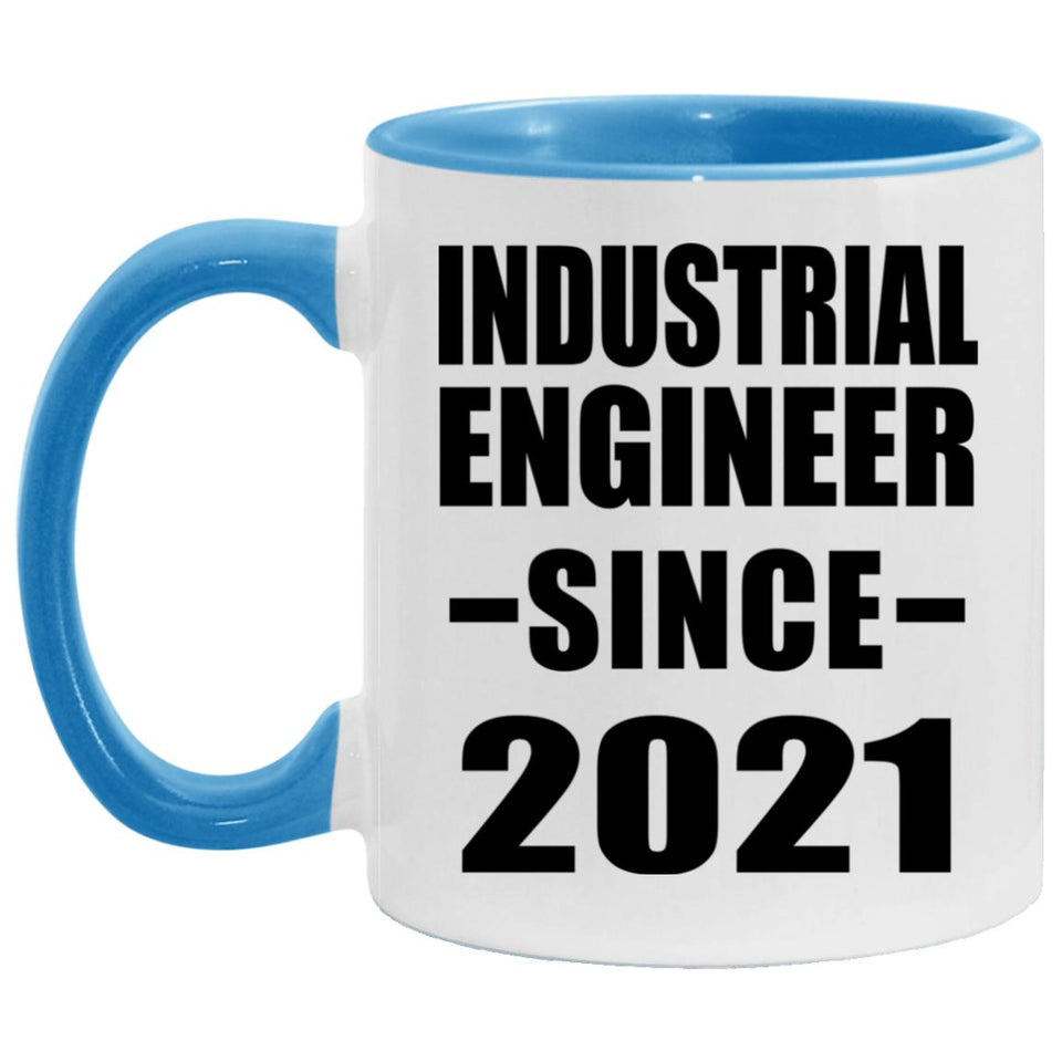 Industrial Engineer Since 2021 - 11oz Accent Mug Blue
