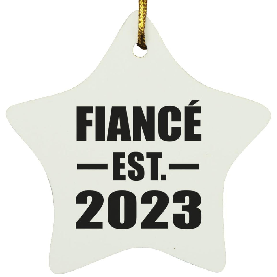 Fiance Established EST. 2023 - Star Ornament