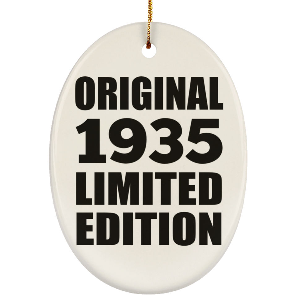89th Birthday Original 1935 Limited Edition - Oval Ornament