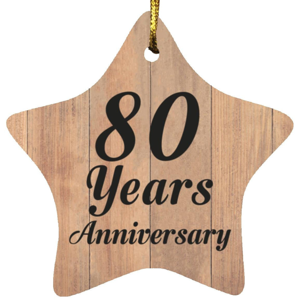 80th Anniversary 80 Years Anniversary - Star Ornament C