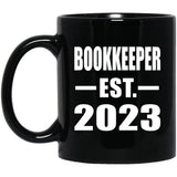 Bookkeeper Established EST. 2023 - 11oz Coffee Mug Black