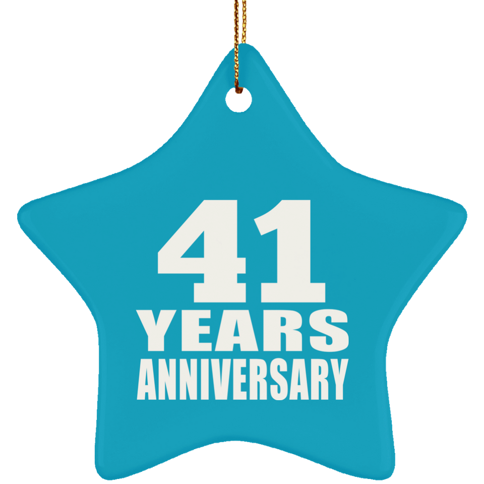41st Anniversary 41 Years - Star Ornament