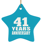 41st Anniversary 41 Years - Star Ornament