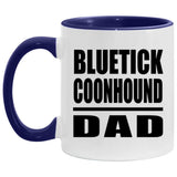 Bluetick Coonhound Dad - 11oz Accent Mug Purple
