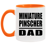Miniature Pinscher Dad - 11oz Accent Mug Orange