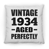 90th Birthday Vintage 1934 Aged Perfectly - Throw Pillow