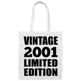 23rd Birthday Vintage 2001 Limited Edition - Tote Bag White