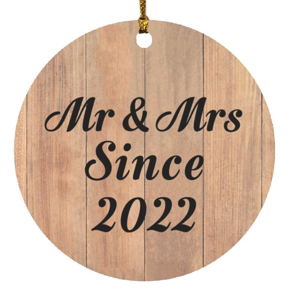 2nd Anniversary Mr & Mrs Since 2022 - Circle Ornament C