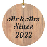 2nd Anniversary Mr & Mrs Since 2022 - Circle Ornament C