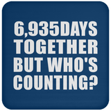 19th Anniversary 6,935 Days Together But Who's Counting - Drink Coaster