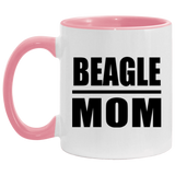 Beagle Mom - 11oz Accent Mug Pink