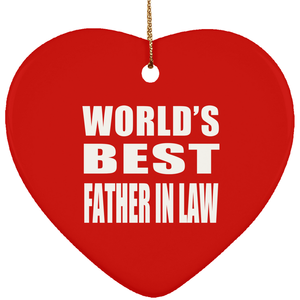 World's Best Father In Law - Heart Ornament