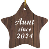 Aunt Since 2024 - Star Ornament D