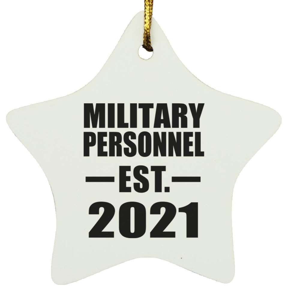Military Personnel Established EST. 2021 - Star Ornament