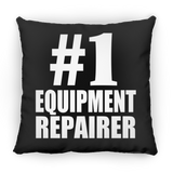 Number One #1 Equipment Repairer - Throw Pillow Black