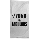 84th Birthday Square Root of 7056 & Fabulous - Hand Towel