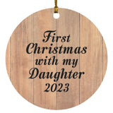 First Christmas With My Daughter 2023 - Circle Ornament C