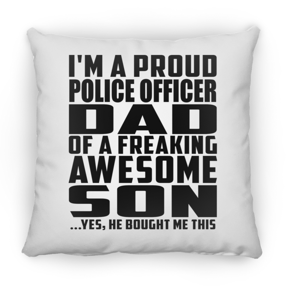 Proud Police Officer Dad Of Awesome Son - Throw Pillow