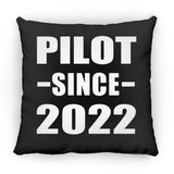 Pilot Since 2022 - Throw Pillow Black