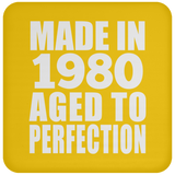 44th Birthday Made In 1980 Aged to Perfection - Drink Coaster