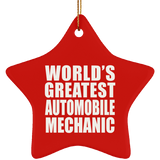 World's Greatest Automobile Mechanic - Star Ornament