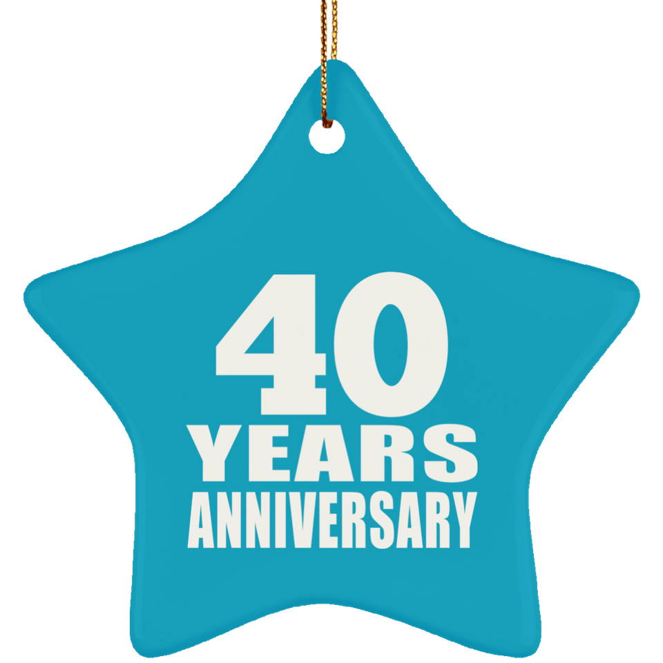 40th Anniversary 40 Years - Star Ornament