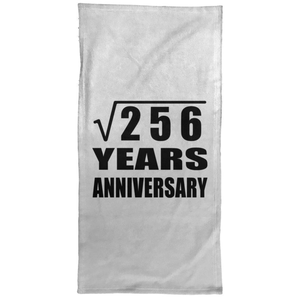 16th Anniversary Square Root of 256 Years Anniversary - Hand Towel