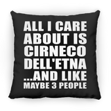 All I Care About Is Cirneco Dell'etna - Throw Pillow Black