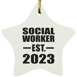 Social Worker Established EST. 2023 - Star Ornament
