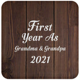 First Year As Grandma & Grandpa 2021 - Drink Coaster D