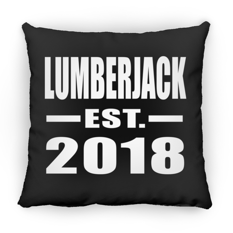 Lumberjack Established EST. 2018 - Throw Pillow Black