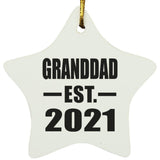 Granddad Established EST. 2021 - Star Ornament