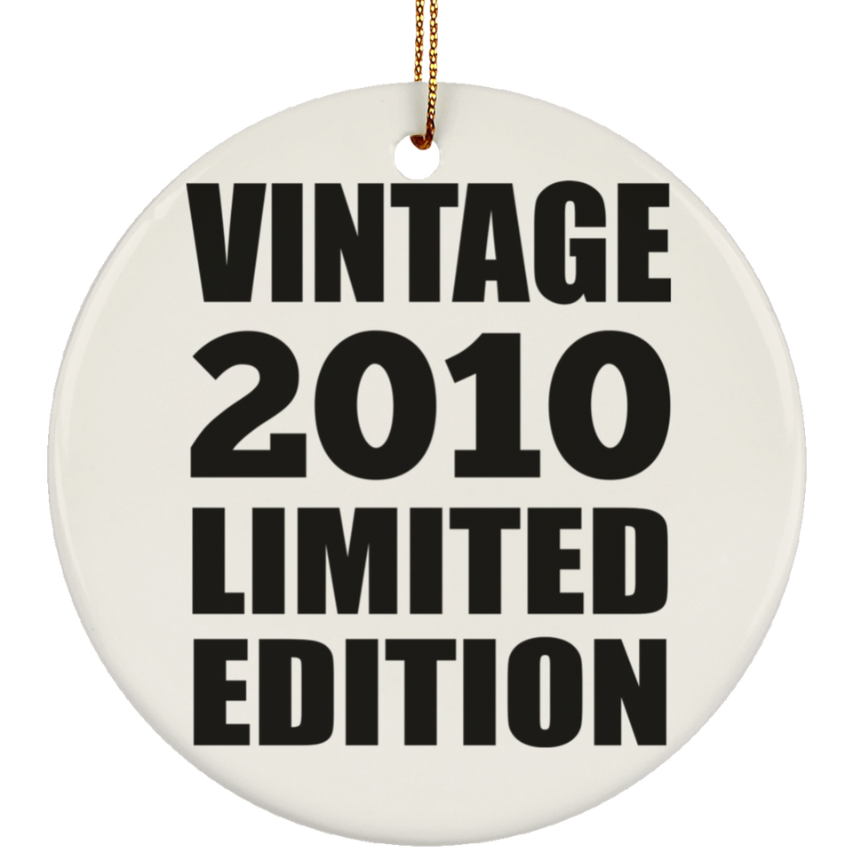 14th Birthday Vintage 2010 Limited Edition - Circle Ornament