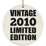 14th Birthday Vintage 2010 Limited Edition - Circle Ornament