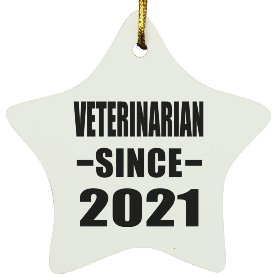 Veterinarian Since 2021 - Star Ornament