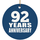 92nd Anniversary 92 Years Anniversary - Circle Ornament
