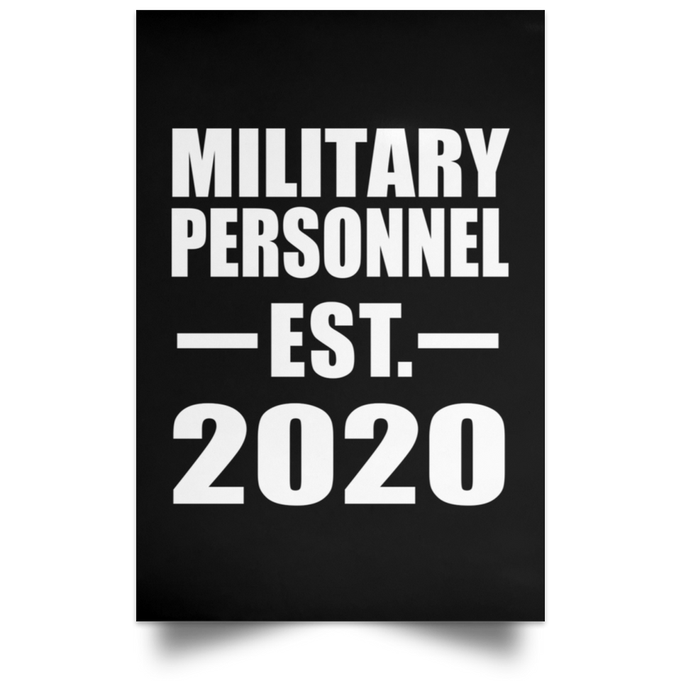 Military Personnel Established EST. 2020 - Poster Portrait