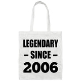 18th Birthday Legendary Since 2006 - Tote Bag White