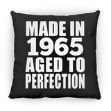 59th Birthday Made In 1965 Aged to Perfection - Throw Pillow Black