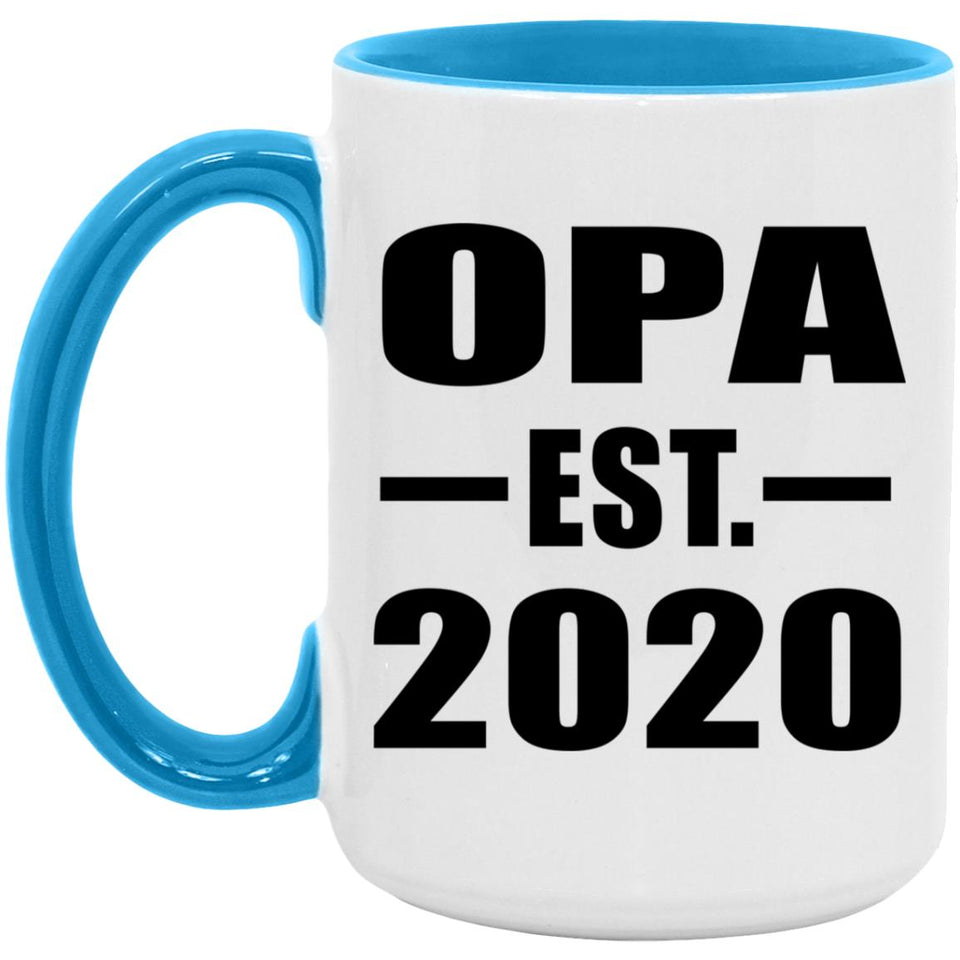 Opa Established EST. 2020 - 15oz Accent Mug Blue